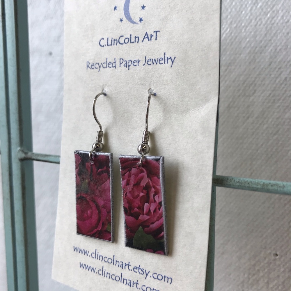 Recycled Paper Earrings ♻️